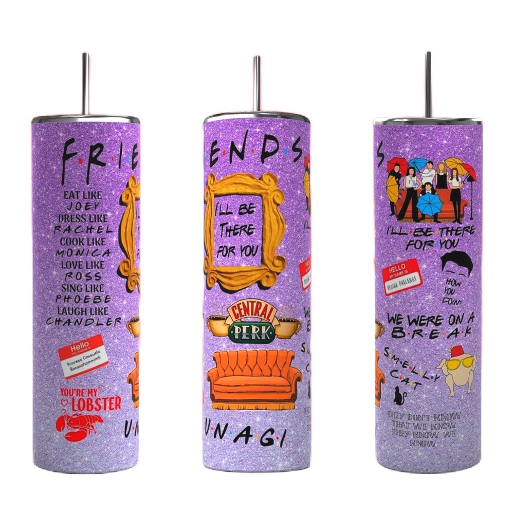 Friends ( The Show ) Purple Tumbler - 20 oz